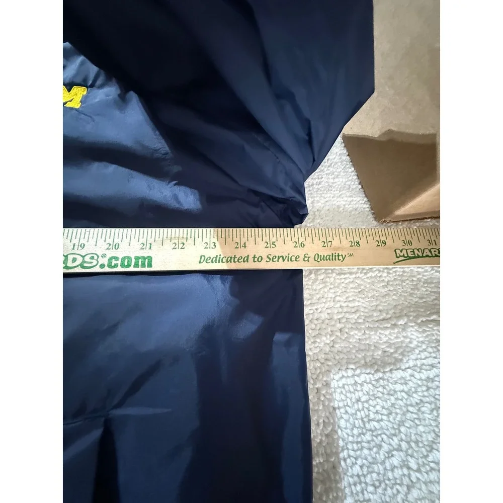 VTG Kocal Michigan Wolverines‎ Jacket Navy Blue Yellow Hooded Raincoat XL - Picture 5 of 13